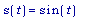 s(t) = sin(t)