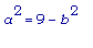 a^2 = 9-b^2