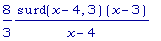 8/3*surd(x-4,3)*(x-3)/(x-4)