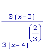 8/3*(x-3)/((x-4)^(2/3))