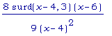 8/9*surd(x-4,3)*(x-6)/((x-4)^2)