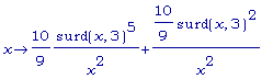 proc (x) options operator, arrow; 10/9*surd(x,3)^5/...