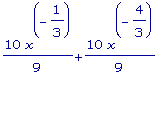 10/9*x^(-1/3)+10/9*x^(-4/3)