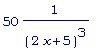 50*1/((2*x+5)^3)