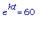 e^kt = 60