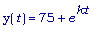 y(t) = 75+e^kt