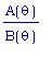 A(theta)/B(theta)