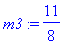 m3 := 11/8