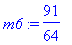 m6 := 91/64