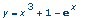 y = x^3+1-exp(x)