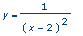 y = 1/((x-2)^2)