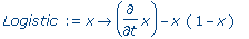 Logistic := proc (x) options operator, arrow; diff(...
