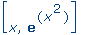 [x, exp(x^2)]
