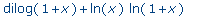 dilog(1+x)+ln(x)*ln(1+x)
