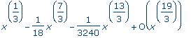 x^(1/3)-1/18*x^(7/3)-1/3240*x^(13/3)+O(x^(19/3))