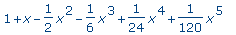 1+x-1/2*x^2-1/6*x^3+1/24*x^4+1/120*x^5